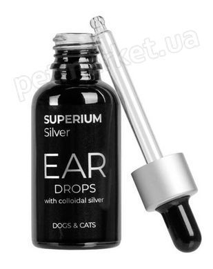 Superium Silver - Супериум Сильвер - ушные капли с коллоидным серебром для собак и кошек Petmarket