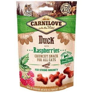 Carnilove Cat Crunchy DUCK With RASPBERRIES - ласощі для кішок (качка/малина) Petmarket