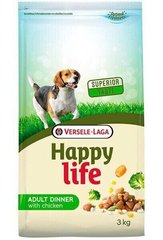 Happy Life ADULT DINNER with Chicken - корм для собак всех пород (курица) - 3 кг Petmarket