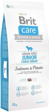 Brit Care Grain-free JUNIOR Large BREED - беззерновий корм для цуценят и молодих собак великих порід (лосось/картопля) - 12 кг Petmarket