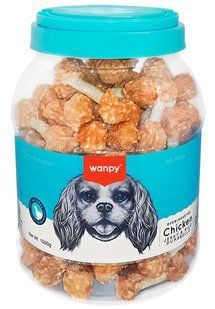 Wanpy Chicken Jerky & Rice Dumbbells - Кістка-гантель з курою і рисом - ласощі для собак, 850 г Petmarket