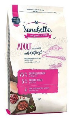 Sanabelle ADULT Poultry - корм для кошек (домашняя птица) - 10 кг % Petmarket