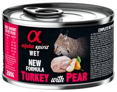 Alpha Spirit Adult Cat Turkey & Pear - консервы для кошек (индейка/груша) Petmarket