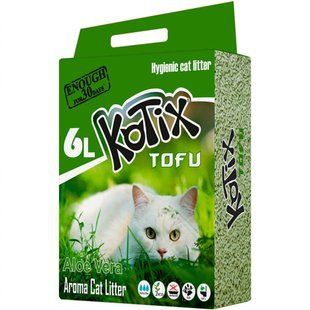 KOTIX TOFU Aloe Vera - Котикс Тофу - наполнитель для кошачьего лотка с ароматом алоэ вера - 6 л Petmarket