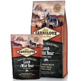 Carnilove LAMB & WILD BOAR Adult Dogs - беззерновой корм для собак всех пород (ягненок/дикий кабан) - 12 кг Petmarket