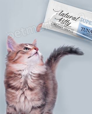 Natural Kitty Creamy Treats Tuna & Chia Seed - кремовые лакомства для кошек (тунец/семена чиа) Petmarket