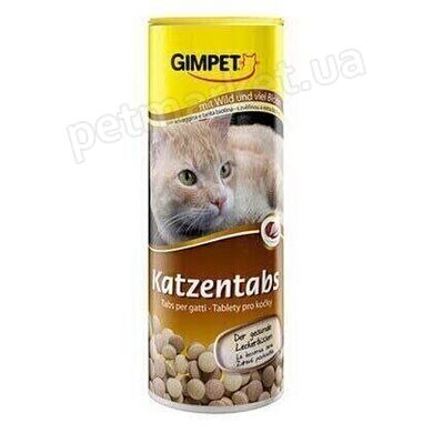Gimpet KATZENTABS с дичью и биотином - витаминизированное лакомство для кошек Petmarket