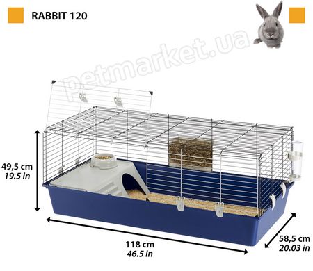 Ferplast RABBIT 120 - клетка для кроликов % Petmarket