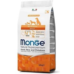 Monge ALL BREEDS Adult Duck, Rice & Potatoes - корм для собак (утка/рис/картофель) - 15 кг % Petmarket