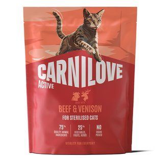 Carnilove Active Beef & Venison Sterilised &mdash; беззерновой корм для стерилизованных кошек (говядина/оленина) Petmarket