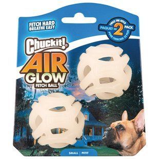 Chuckit! Max Glow Air Fetch Ball Small 2 PK - Чакот! Набор мячиков - игрушка для собак маленьких пород светонакопительная - S (2шт/уп.) Petmarket
