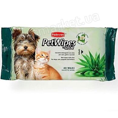 Padovan PET WIPES ALOE - вологі серветки для собак і кішок - 40 шт. Petmarket