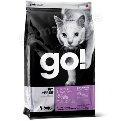 Go! FIT + FREE GRAIN FREE 4 вида мяса - беззерновой корм для кошек и котят (курица/индейка/утка/лосось) Petmarket