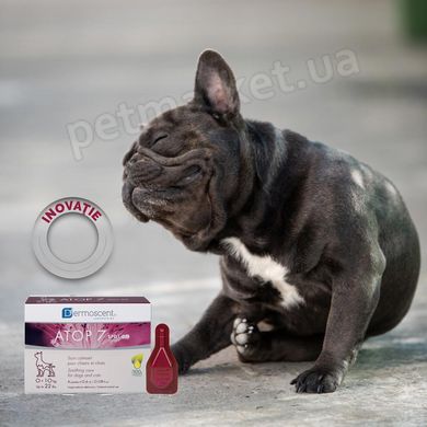 Dermoscent ATOP 7 Spot-on капли на холку при дерматитах и раздраженной коже у кошек и собак до 10 кг - 4 пипетки Petmarket