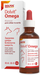 Dolfos DolVit Omega добавка для кожи и шерсти собак и кошек (капли) - 50 мл Petmarket