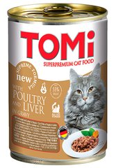 TOMi Superpremium Poultry & Liver - Птах/Печінка - вологий корм для котів, 400 г Petmarket