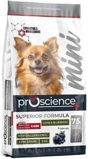 ProScience Mini Adult Dog Lamb & Blueberry - сухий корм для дорослих собак малих порід із чутливим травленням (ягня та чорниця) - 2 кг Petmarket