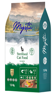 Mystic Cat Sterilised Salmon - низькозерновий корм для стерилізованих котів (лосось) Petmarket