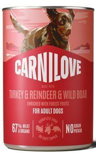 Carnilove Turkey & Reindeer & Wildboar - вологий корм для собак паштет (індичка/оленина/дикий кабан)  Petmarket