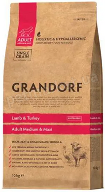 Grandorf Medium & Maxi Lamb & Turkey - корм для дорослих собак всіх порід (ягня/рис) - 1 кг % Petmarket