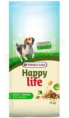 Happy Life ADULT DINNER with Chicken - корм для собак всіх порід (курка) - 15 кг Petmarket