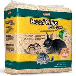 Padovan WOOD CHIPS Green Apple - деревний наповнювач з ароматом яблука для гризунів Petmarket