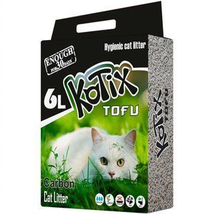 KOTIX TOFU Carbon - Котикс Тофу - Наполнитель для кошачьего лотка с активированным углем - 6 л Petmarket