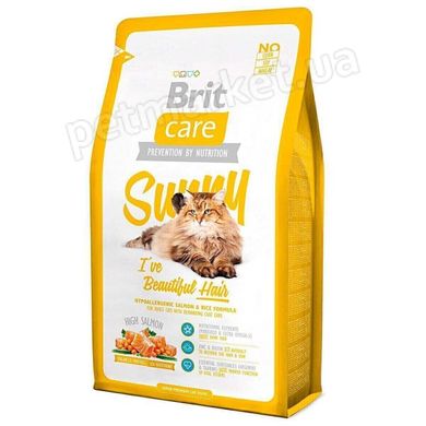 Brit Care SUNNY Beautiful Hair - корм для здорової шкіри та красивої шерсті кішок (лосось/рис) - 7 кг Petmarket