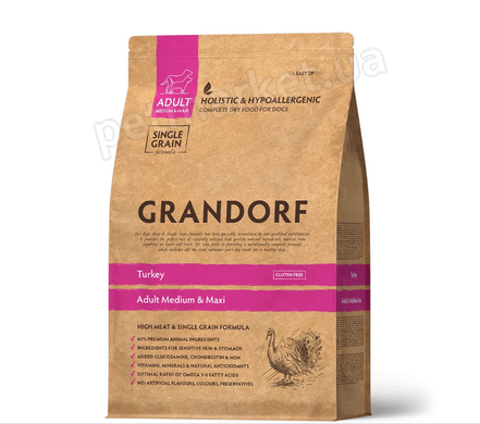 Grandorf Turkey & Brown Rice All Breeds - корм для собак всех пород (индейка/рис) - 3 кг % Petmarket