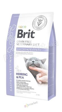 Brit VetDiet GASTROINTESTINAL - беззерновой корм для кошек при расстройствах пищеварения (сельдь/горох) - 2 кг Petmarket