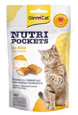 GimCat Nutri Pockets Cheese - ласощі з сиром для котів - 60 г Petmarket