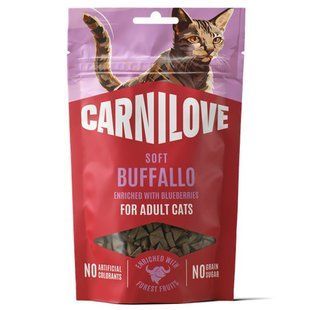 Carnilove Soft Snack Buffallo with Blueberries - ласощі для кішок (буйвол/лохина) - 50 г Petmarket