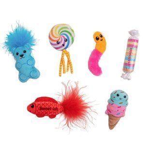 Catstages Kitty Sweet Treats Cat Toys - Кетстейджес Кітті Світ Трітс - іграшки для котів з кошачою м'ятою мультікольорові - 6 шт Petmarket
