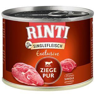 Rinti Singlefleisch Exclusive Ziege Pur - Ринт Коза - монопротеиновый влажный корм для собак - 185 г Petmarket