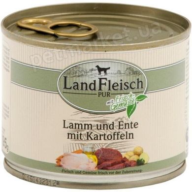LandFleisch LAMM & ENTE MIT KARTOFFELN - консерви для собак (ягня/качка/картопля) - 195 г % Petmarket