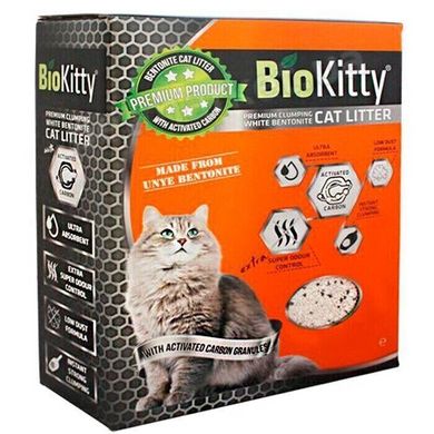 BioKitty ACTIVATED CARBON - комкуючий наповнювач з активованим вугіллям для котячого туалету % Petmarket