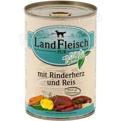 LandFleisch RINDERHERZ & REIS MIT FRISCHGEMUSE - консервы для собак (говяжье сердце/рис/овощи) - 800 г % Petmarket