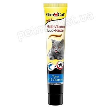 GimCat Duo-Paste Тунець + 12 вітамінів - витамінізована паста для котів - 50 г Petmarket