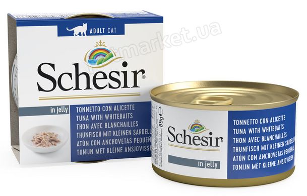 Schesir TUNA & WHITEBAIT - Тунец/Анчоусы - консервы для кошек, 85 г Petmarket