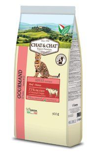 Gheda Chat & Chat Expert Adult Beef & Peas - корм для кошек (говядина/горох) Petmarket