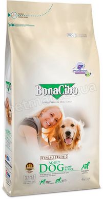 BonaCibo ADULT DOG Lamb & Rice - корм для собак (ягня/рис) - 15 кг Petmarket