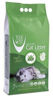 VanCat ALOE VERA - комкующийся наполнитель для кошачьего туалета (аромат алоэ вера) - 10 кг Petmarket