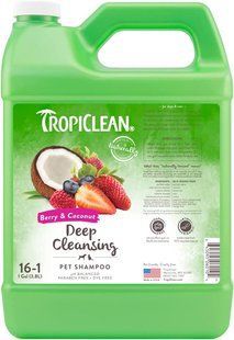 TropiClean Deep Cleansing Berry & Coconut шампунь глибокого очищення для собак та котів - 9,5 л % Petmarket
