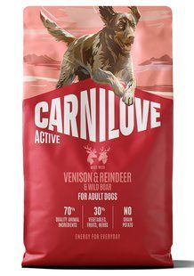 Carnilove Active Venison & Reindeer & Wild Boar Active Adults - беззерновий корм для активних cобак (оленина і дикий кабан) Petmarket