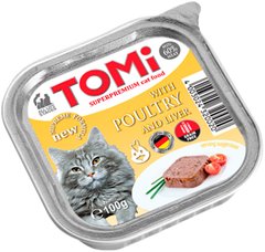 TOMi Poultry & Liver - Птах/печінка - вологий корм для кішок, 100 г Petmarket