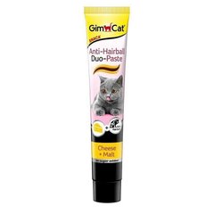 GimCat Anti-Hairball Duo-Paste + Сыр - паста для выведения шерсти для кошек Petmarket