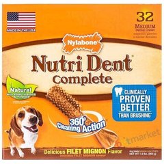 Nylabone NUTRI DENT Filet Mignon Medium - Філе міньйон - жувальні ласощі для собак середніх порід - 32 шт. Petmarket