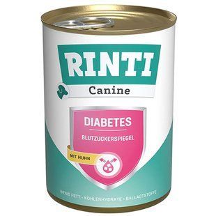 Rinti Canine Veterinary Diabetes mit Huhn &ndash; Ринти Диабетик Курица &ndash; диетический влажный корм для собак с сахарным диабетом и ожирением &ndash; 400 г Petmarket