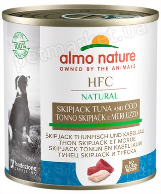 Almo Nature HFC Natural Смугастий тунець/тріска вологий корм для собак - 290 г Petmarket