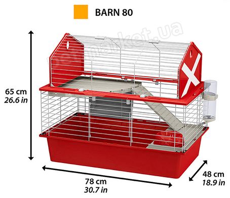 Ferplast BARN 120 - клетка для кроликов, 119х58х77 см % Petmarket
